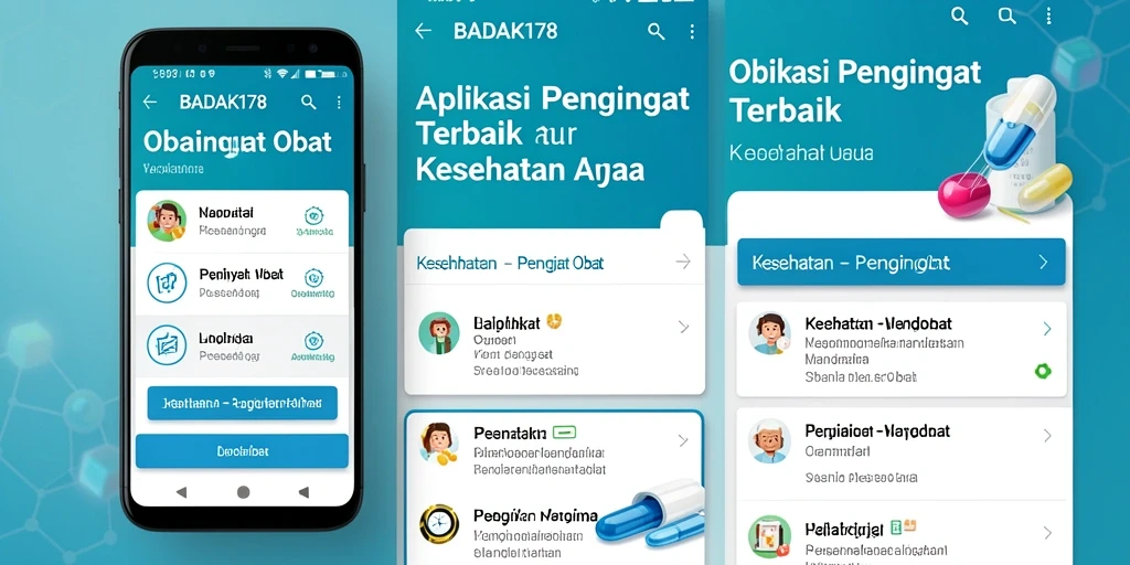 Tampilan antarmuka BADAK178 yang memudahkan pengguna mengatur pengingat obat.
