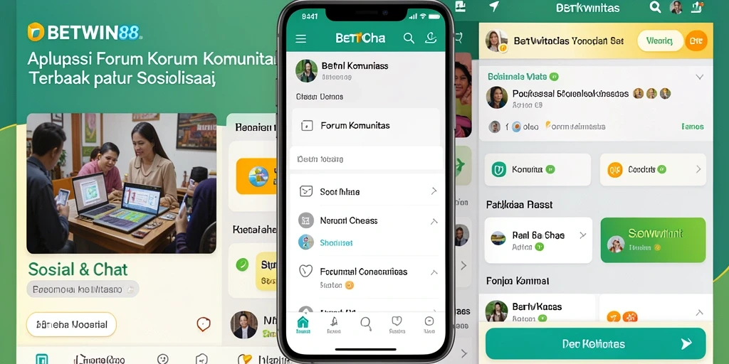 Tampilan antarmuka pengguna dan fungsi Forum Komunitas BETWIN88.